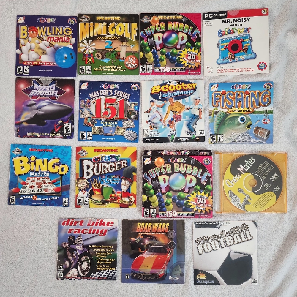 Lot of 15 PC Game Collection with Various Types